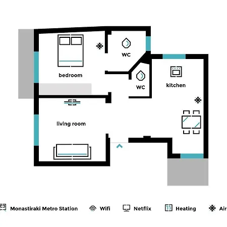 아파트 Delightful 1bd In Plaka By Upstreet